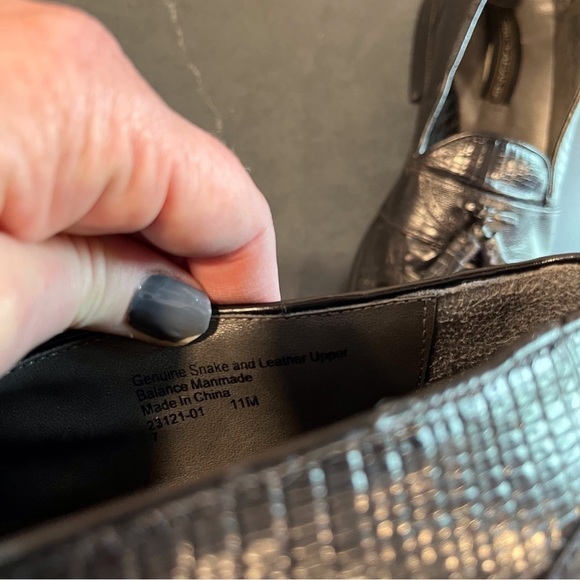 Stacy Adams sz 11 black snakeskin leather tassel loafers - Picture 13 of 16